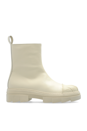 ロングブーツ BOTTEGA VENETA Ivory Leather Cliff Ankle Boots Bottega Veneta Heeled ankle boots Cliff | Women's Shoes | Vitkac